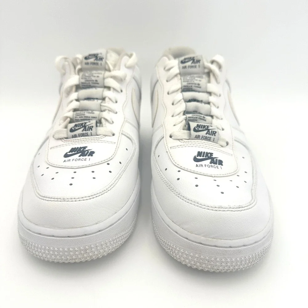 Nike Air Force 1 07 LV8 Mens 8.5 White Black Double Air CJ1379-100 Sneakers